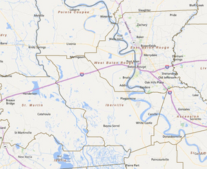 2020 Louisiana / Texas Border: Storm Relief Map