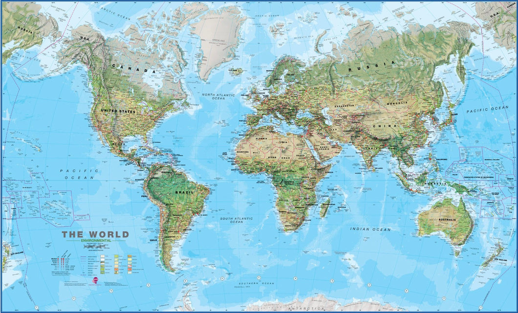 Environmental World Wall Map