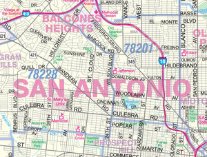 San  Antonio Wall Map