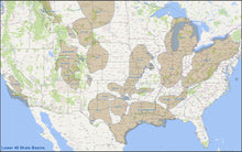 USA Shale Wall Map - Lower 48