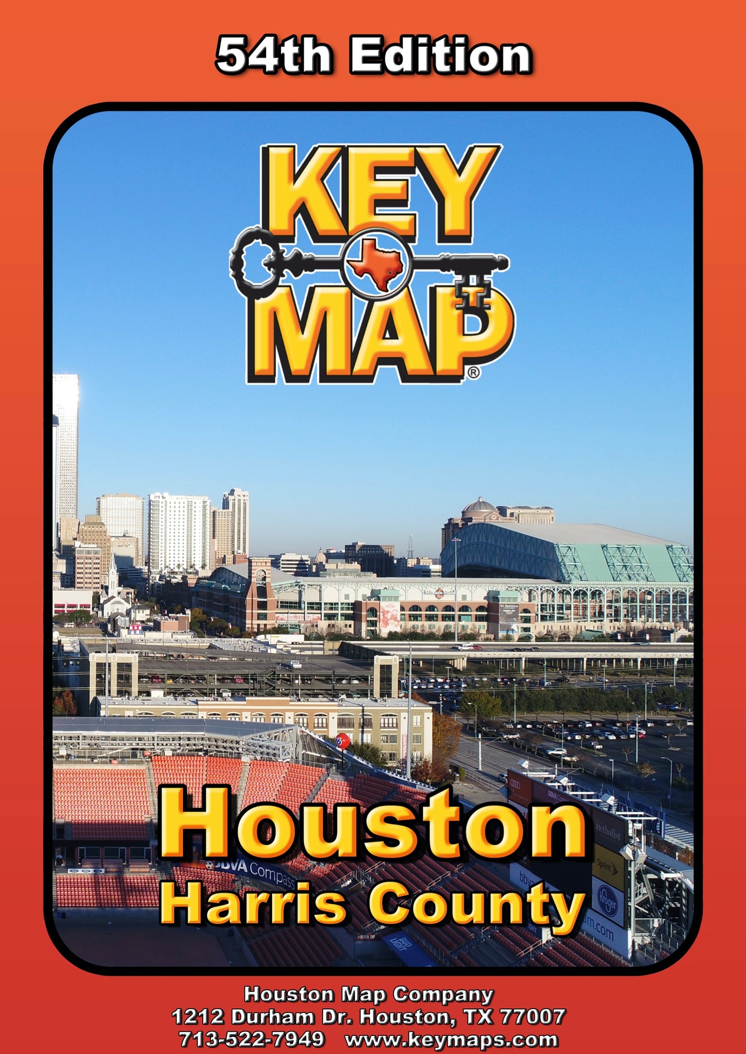 Harris County 54th Edition Key Map Atlas Houston Map Company