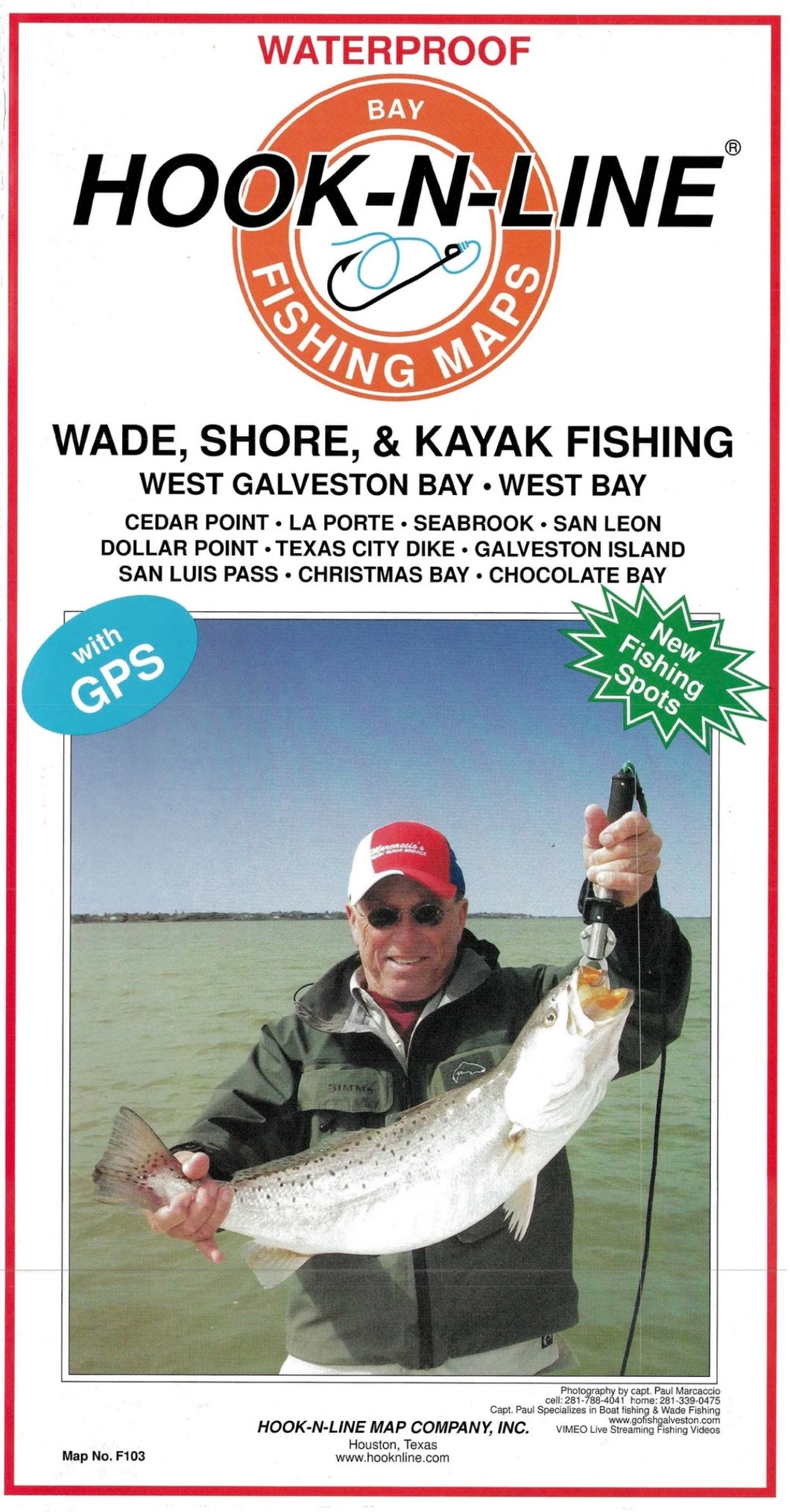 Galveston West Bay: Wade, Shore & Kayak Fishing Map by Hook-N-Line