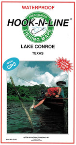 Lake Conroe Fishing Map by Hook-N-Line