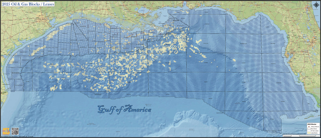 Gulf Coast Oil & Gas Map - Blocks – Houston Map Company