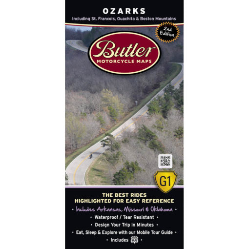 The Ozarks Folding Map - Butler - Houston Map Company