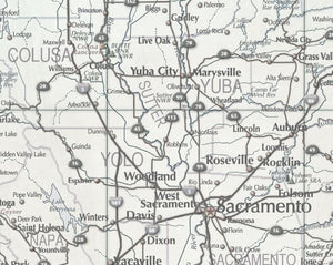 California Rustic Wall Map - Houston Map Company