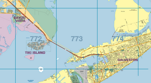 Galveston County Wall Map - Houston Map Company