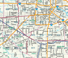 Greater Houston Thoroughfares - 2018 - Houston Map Company