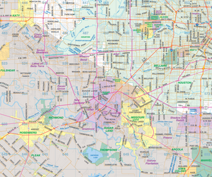 Harris County Thoroughfares 2019 - Houston Map Company