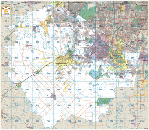 Fort Bend County Wall Map - Houston Map Company