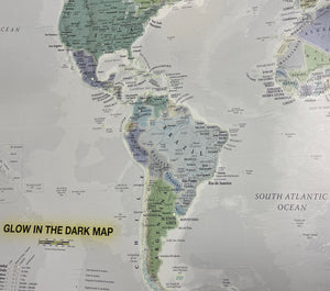 Glow in the Dark World Map