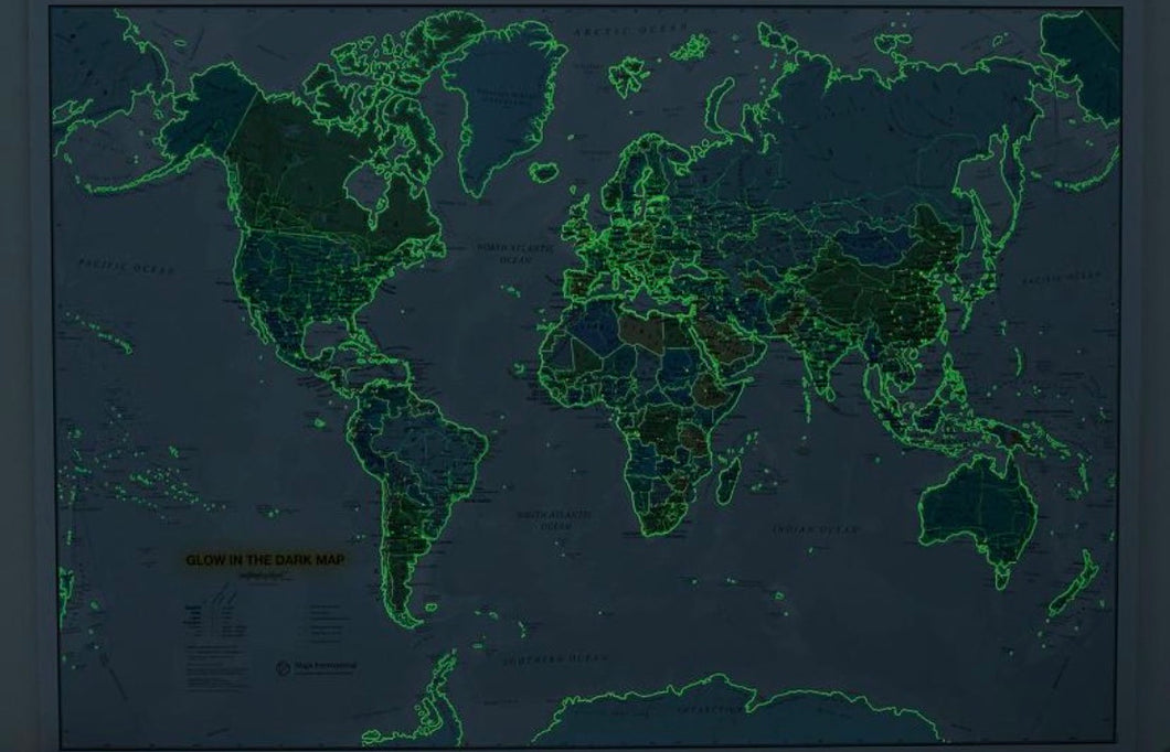 Glow in the Dark World Map