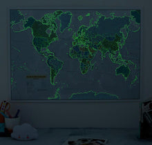 Glow in the Dark World Map