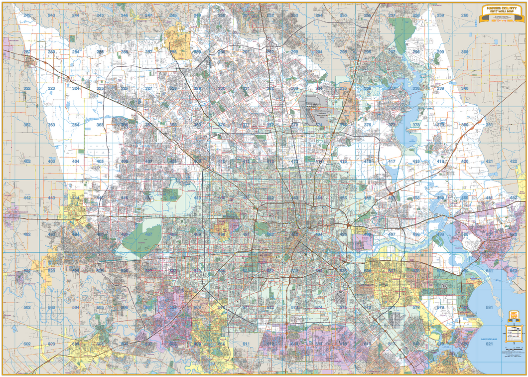 Harris County Wall Map - 2019 - Houston Map Company