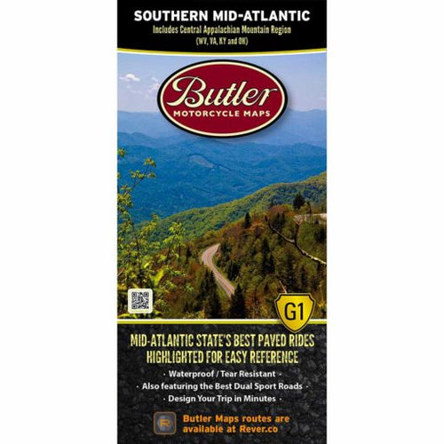 Southern Mid-Atlantic Folding Map - Butler - Houston Map Company