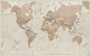 Antique World Maps - Premium Bronze Edition