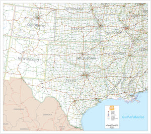 South Central USA - Houston Map Company