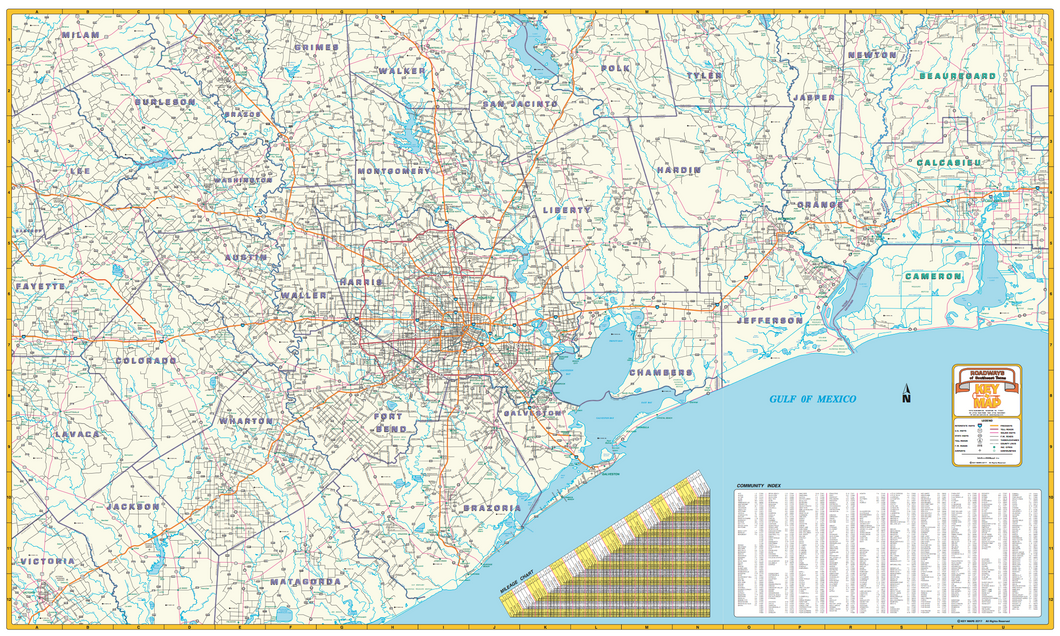 Roads Of Southeast Texas 2018 - Houston Map Company