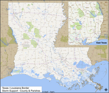 2024 Louisiana / Texas Border: Storm Relief Map