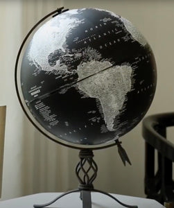 Hamilton 12″ Black Raised Relief
