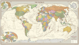 Antique Style World Map
