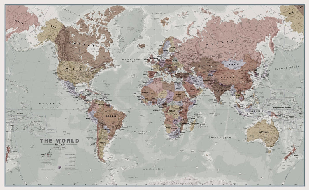 Executive World Wall Map