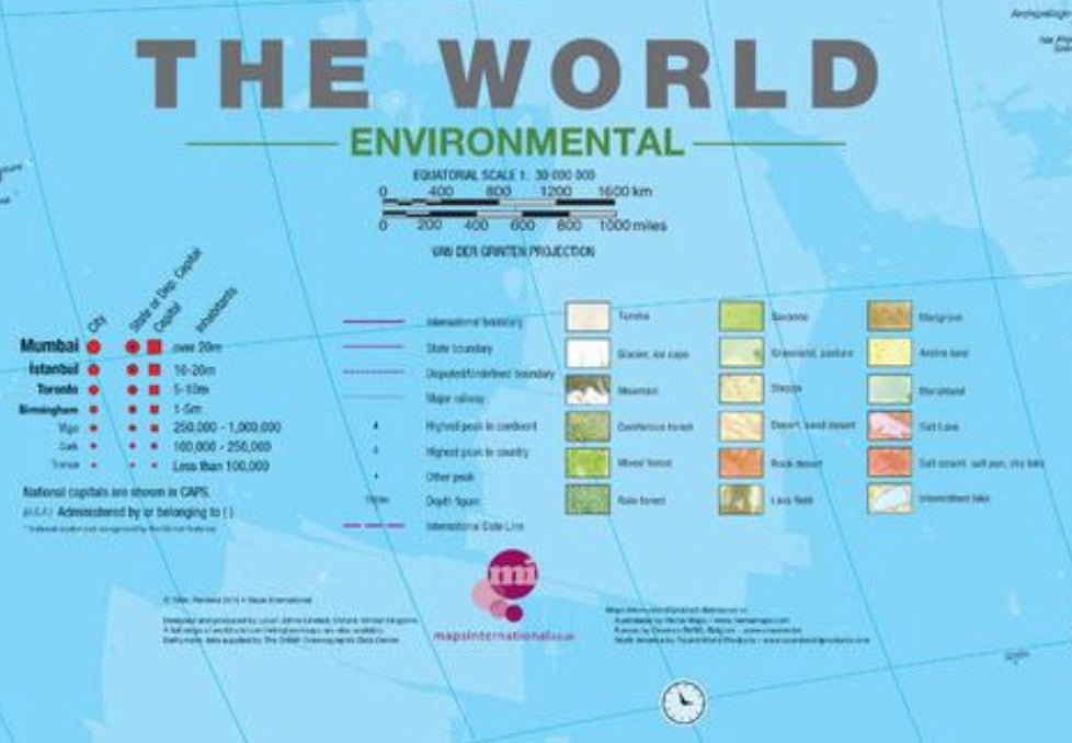 Environmental Relations Map Environmental World Wall Map – Houston Map Company