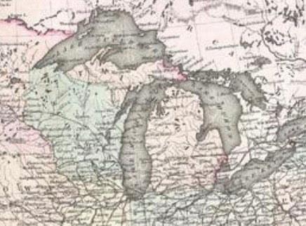 Colton Map of the United States (1855)