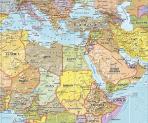 Political World Map - Xtra Large