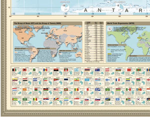 Political World Map - Xtra Large