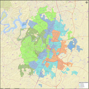 Austin Texas Income Map with Zip Codes β Houston Map Company