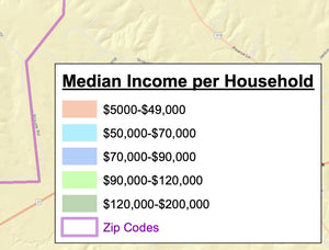 Austin Texas Income Map with Zip Codes
