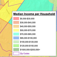 San Antonio Texas Income Map with Zip Codes