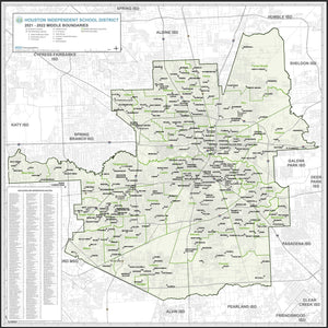 2024 HISD - Houston ISD Wall Map