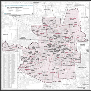 2024 HISD - Houston ISD Wall Map