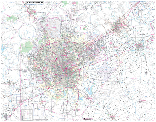 San  Antonio Wall Map