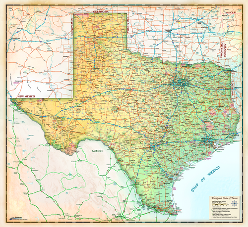 Antique Texas Bold - 2018 - Houston Map Company