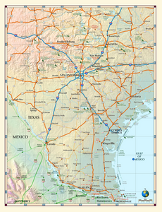 South Texas Map - Houston Map Company