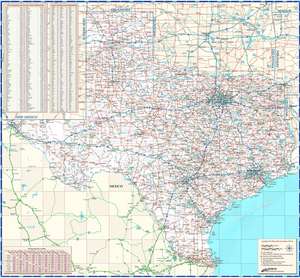 Texas Reference Wall Map - Houston Map Company