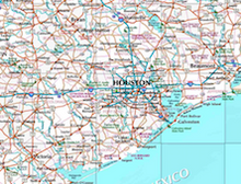 Texas Reference Wall Map - Houston Map Company