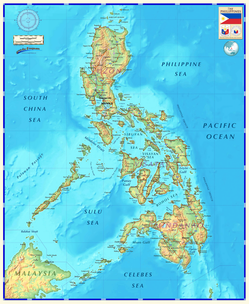 Phillippines Map - Houston Map Company