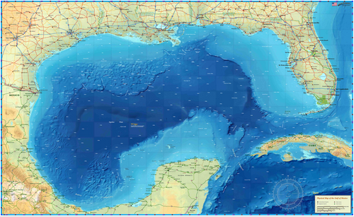 Gulf of Mexico Map - Houston Map Company