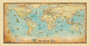 Antique World Wall Map
