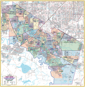 Fort Bend ISD Wall Map - Houston Map Company