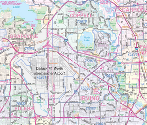 Dallas Wall Map - Houston Map Company