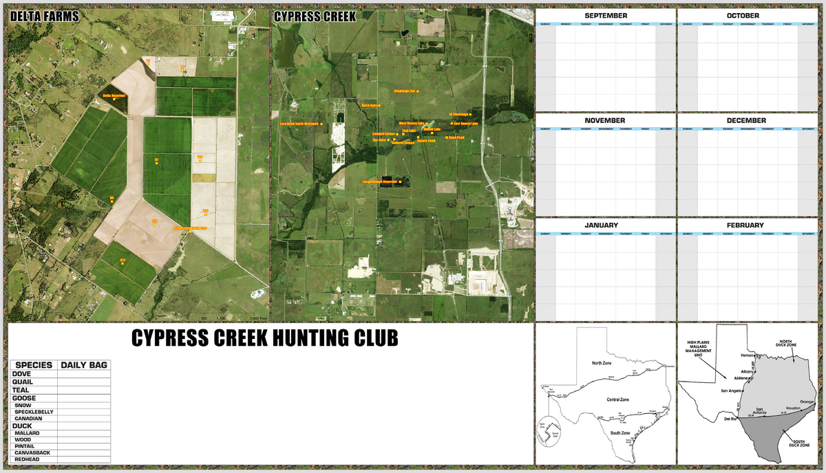 Hunting Property Map + – Houston Map Company