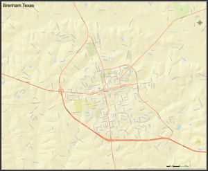 Brenham Texas Mini-Map - Houston Map Company