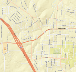 Huntsville Texas Mini-Map - Houston Map Company