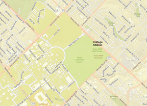 College Station Texas Mini-Map - Houston Map Company