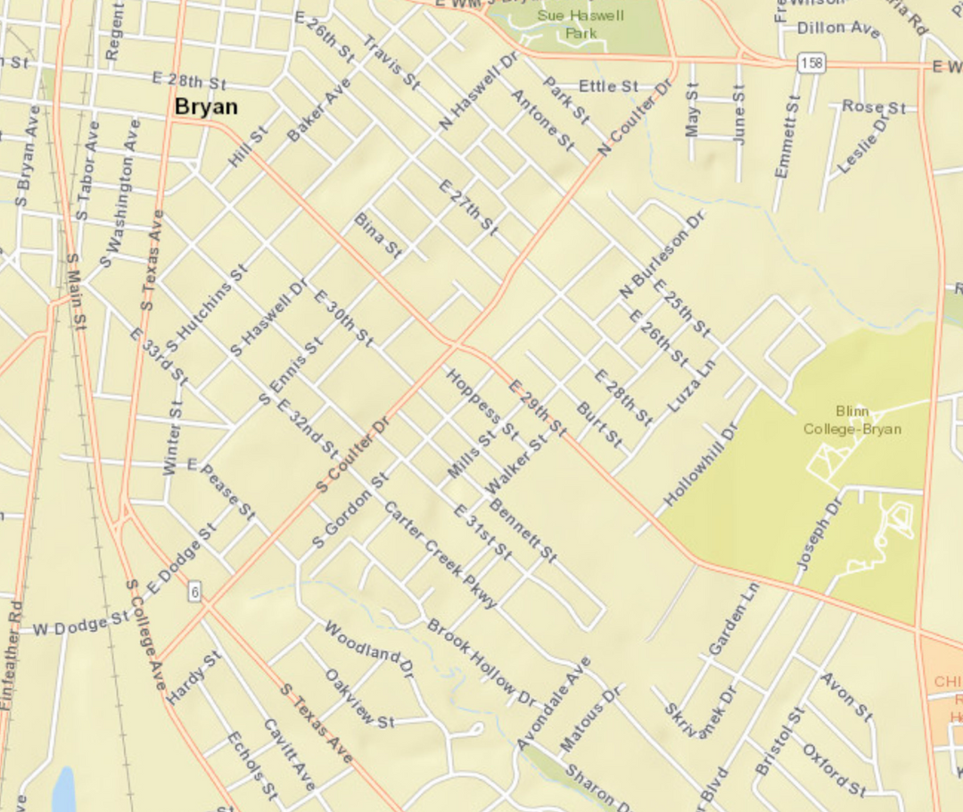 Texas Mini Map Bryan Texas Mini-Map – Houston Map Company